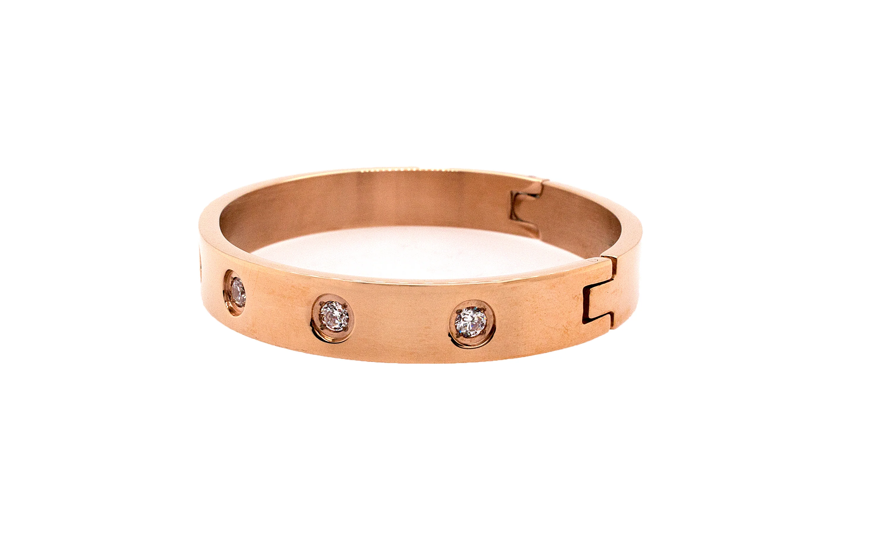 Custom Stainless Steel Bangle Bracelet with 8 Stones - 100 Pieces - Image 3